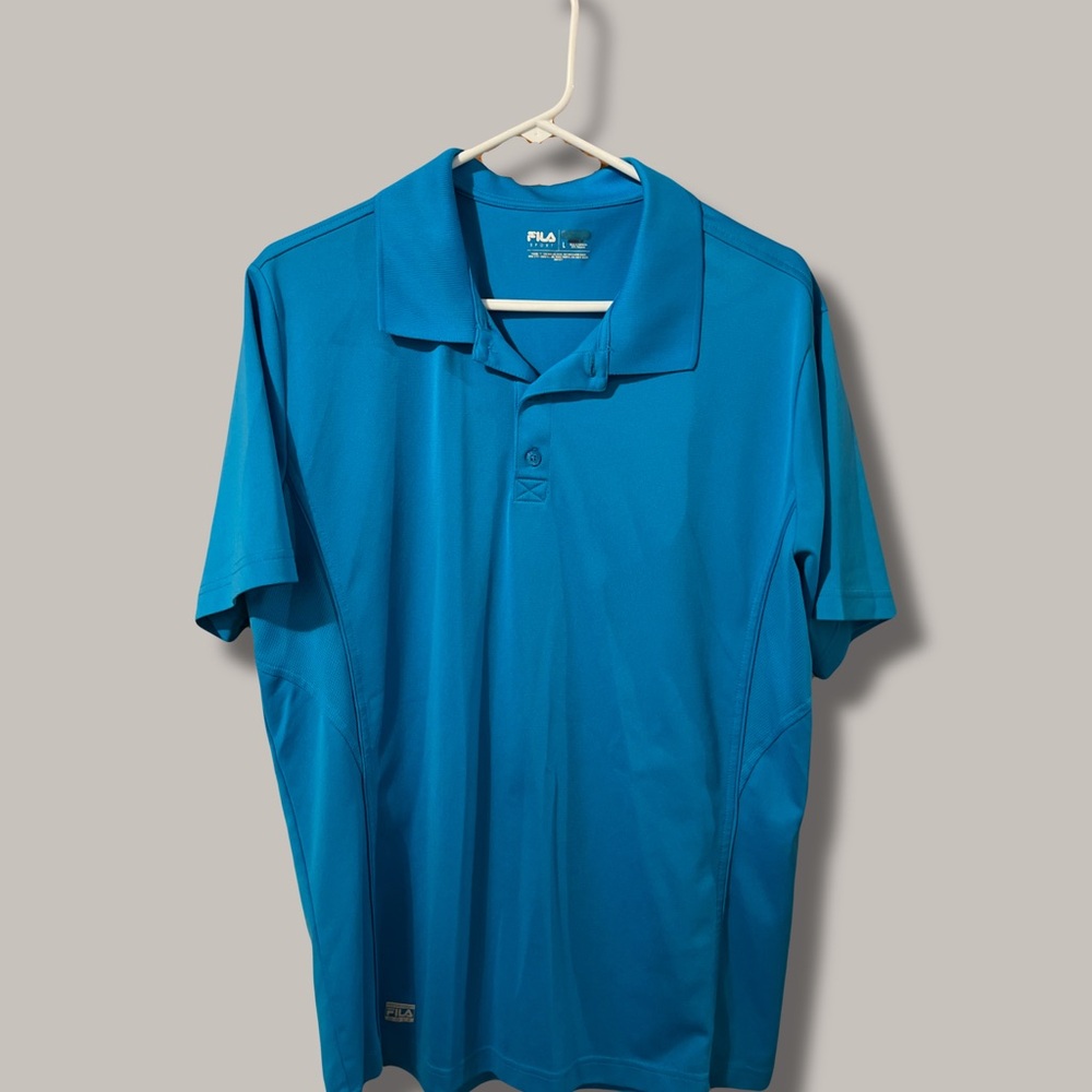 FILA Men's Vibrant Blue Polo Shirt